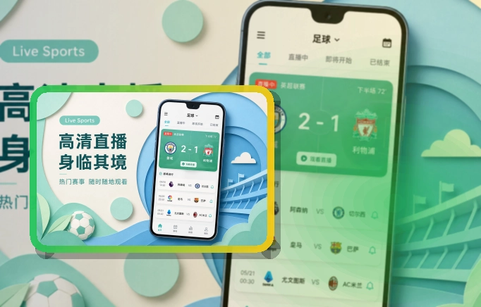 下载指引 · 移动赛事服务 · 长期使用更省心界面展示
